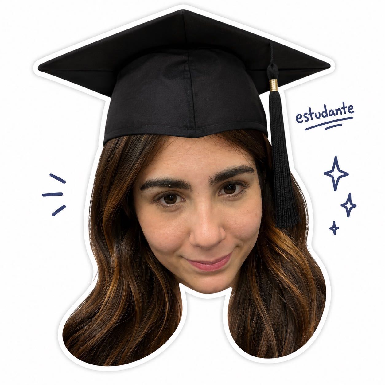 Sticker da Maria estudante